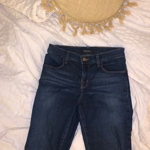 Dark Blue Mid-Rise Jeans